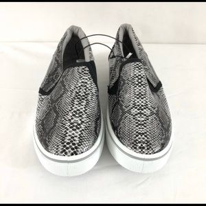 Pink Label Girls Slip On Sneakers Faux Snakeskin